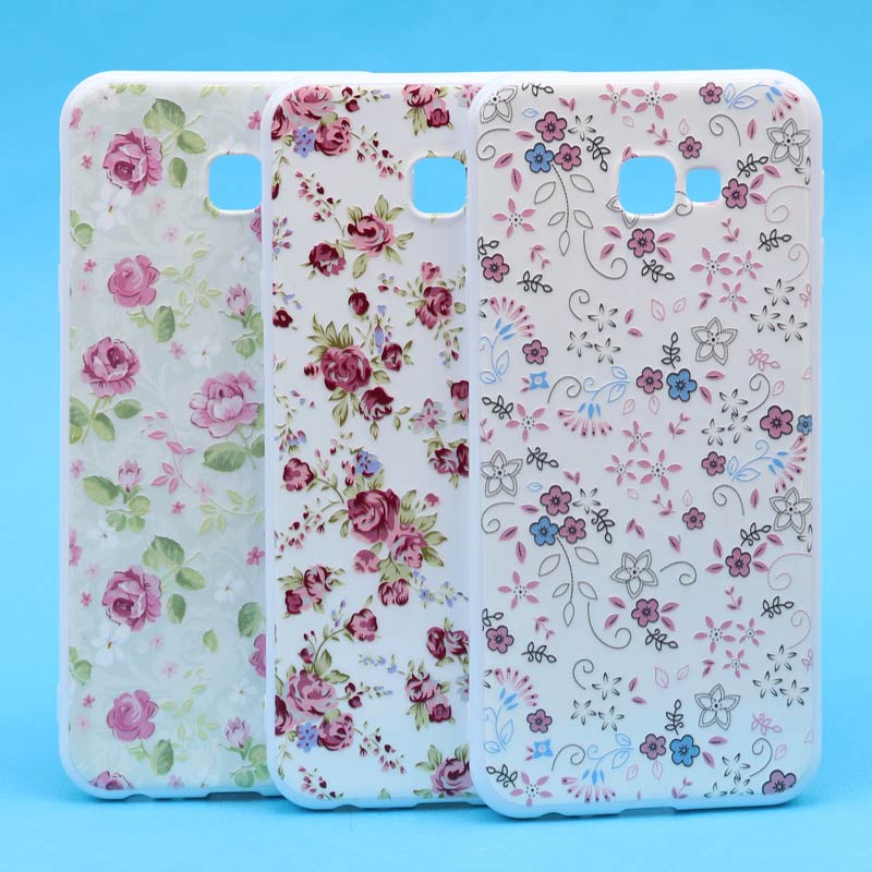 قاب فانتزی سفید طرح گل سامسونگ J4 Plus