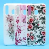 قاب فانتزی سفید طرح گل سامسونگ M30