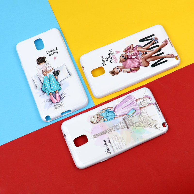 قاب فانتزی سفید طرح دختر سامسونگ Note 3