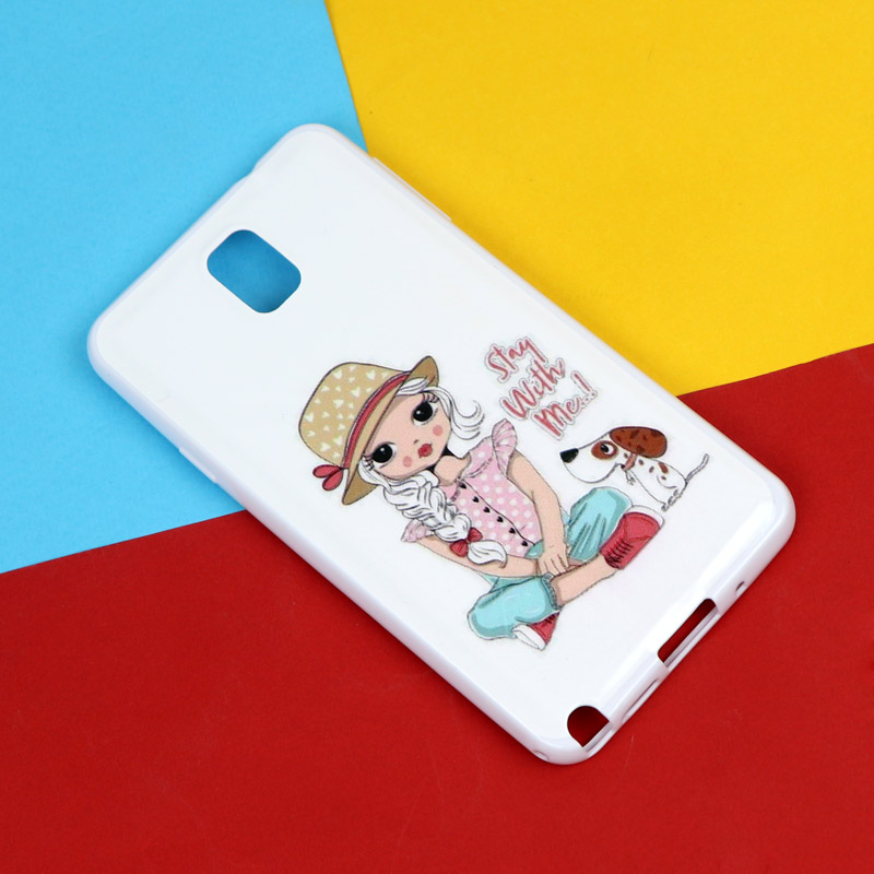 قاب فانتزی سفید طرح دختر سامسونگ Note 3