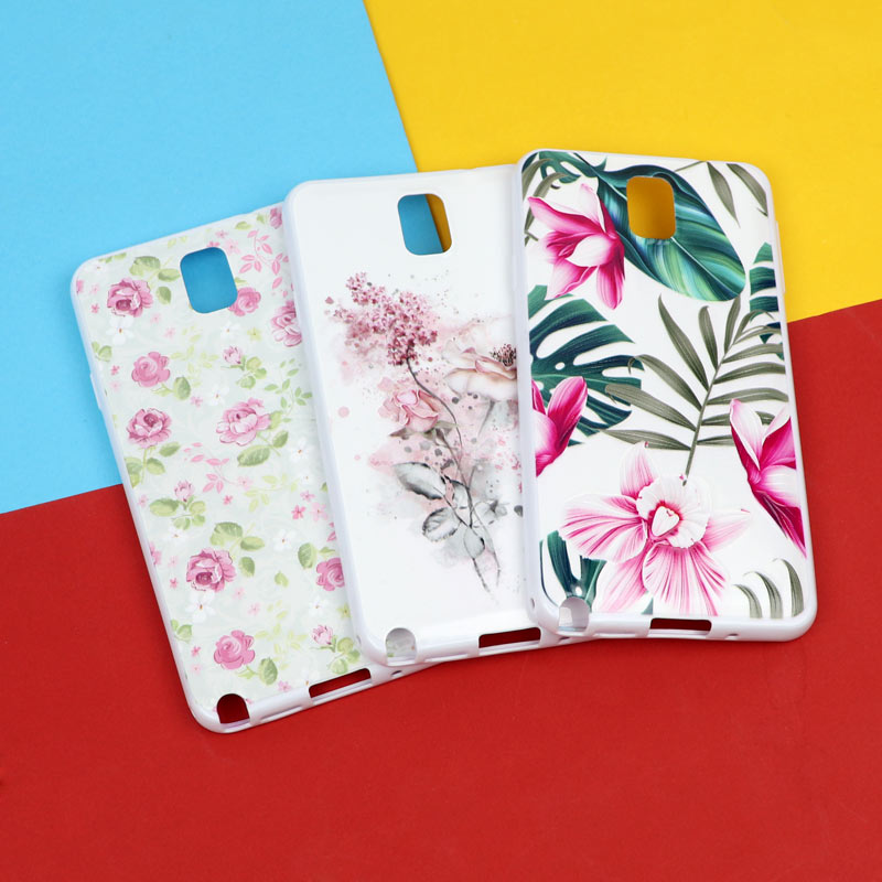قاب فانتزی سفید طرح گل سامسونگ Note 3