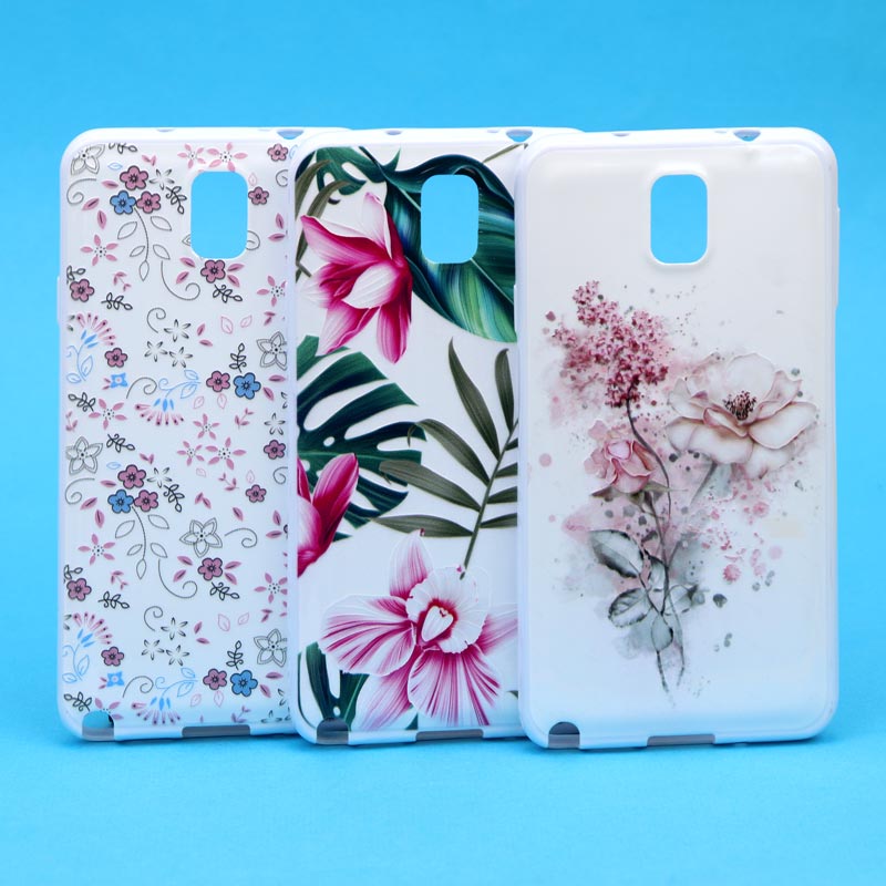 قاب فانتزی سفید طرح گل سامسونگ Note 3