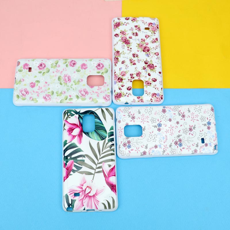 قاب فانتزی سفید طرح گل سامسونگ Note 4