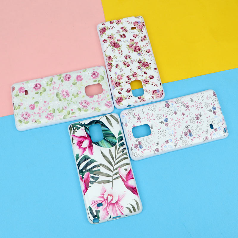 قاب فانتزی سفید طرح گل سامسونگ Note 4