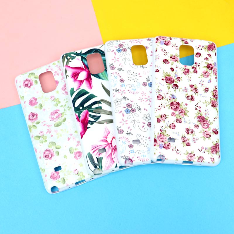قاب فانتزی سفید طرح گل سامسونگ Note 4