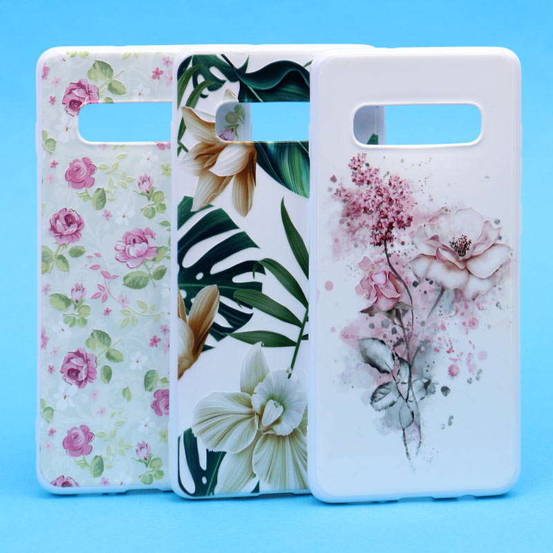 قاب فانتزی سفید طرح گل سامسونگ S10 Plus