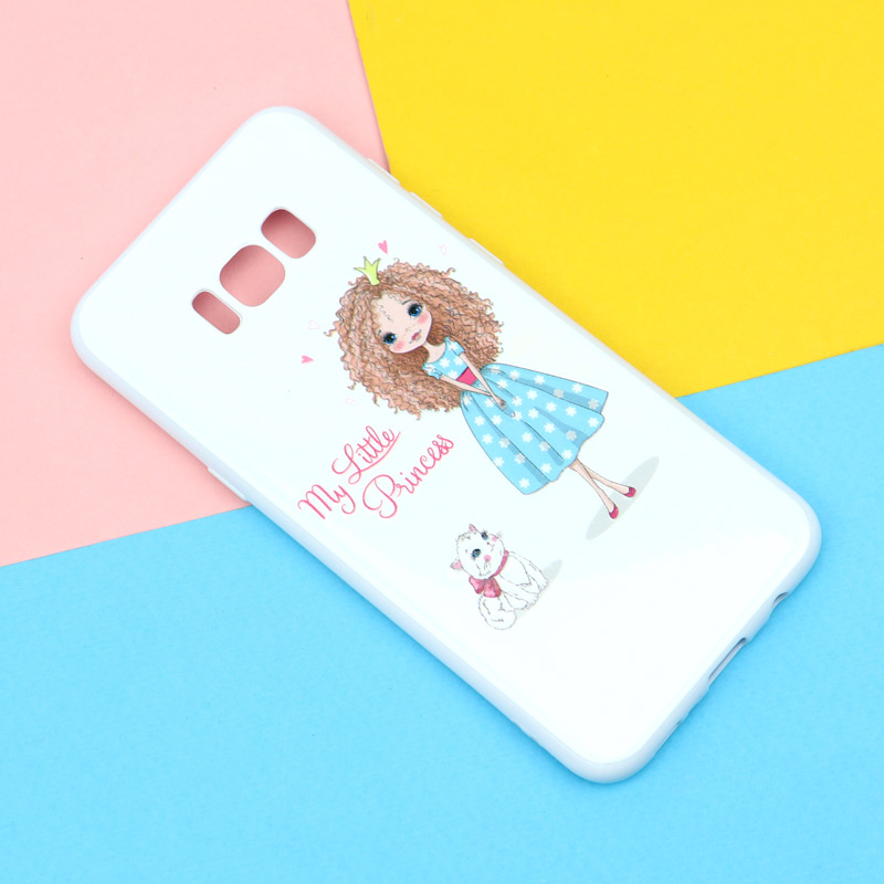 قاب فانتزی سفید طرح دختر سامسونگ S8 Plus