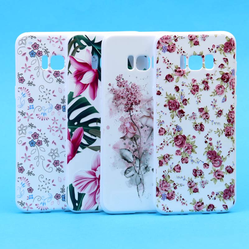 قاب فانتزی سفید طرح گل سامسونگ S8 Plus