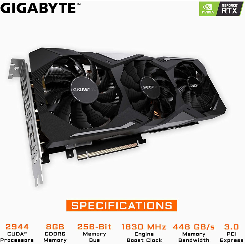 کارت گرافیک Gigabyte GeForce RTX2080 OC 8GB GDDR6 256bit