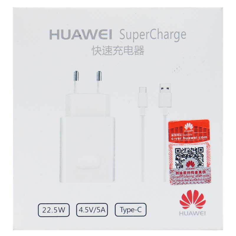 شارژر دیواری فست شارژ Huawei Super Charge PD 22.5W + کابل Type-C