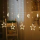 ریسه LED پرده ای طرح ماه و ستاره آفتابی