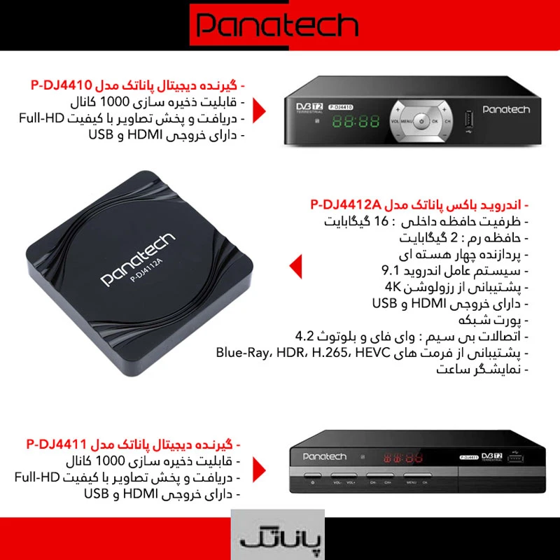 گیرنده دیجیتال Panatech P-DJ4411