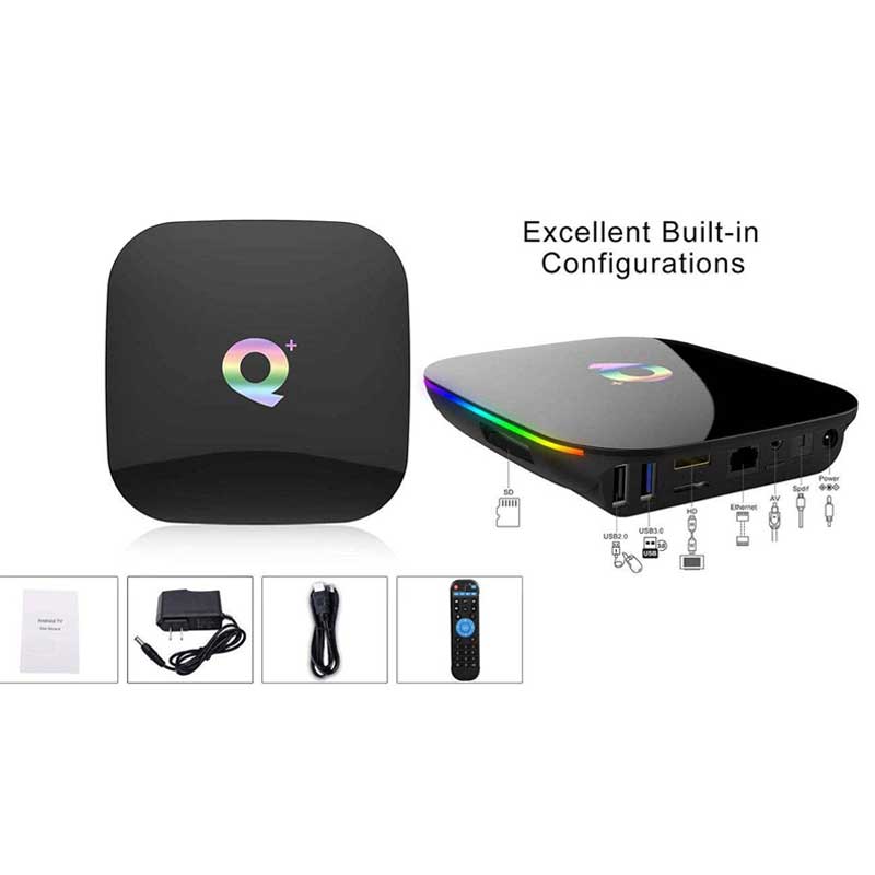 اندروید باکس Q Plus 32GB + ریموت کنترل