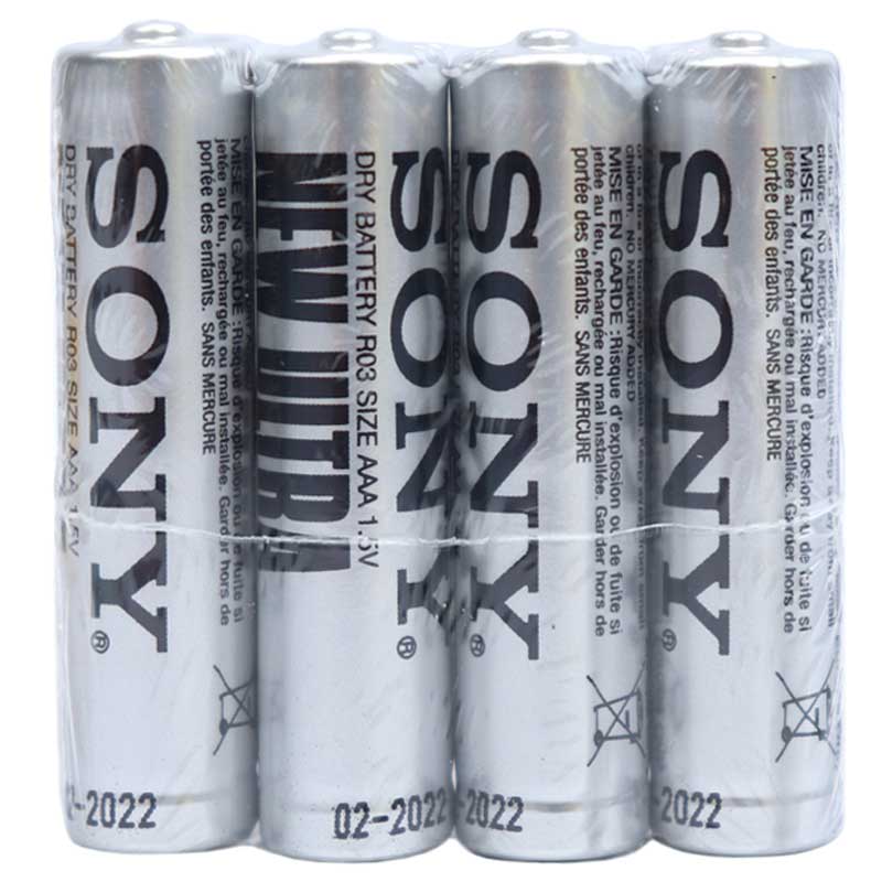 باتری نیم قلمی Sony New Ultra R6 1.5V AAA شرینک بسته 40 عددی