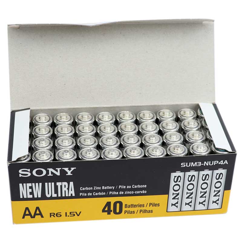 باتری قلمی Sony New Ultra R6 1.5V AA شرینک بسته 40 عددی