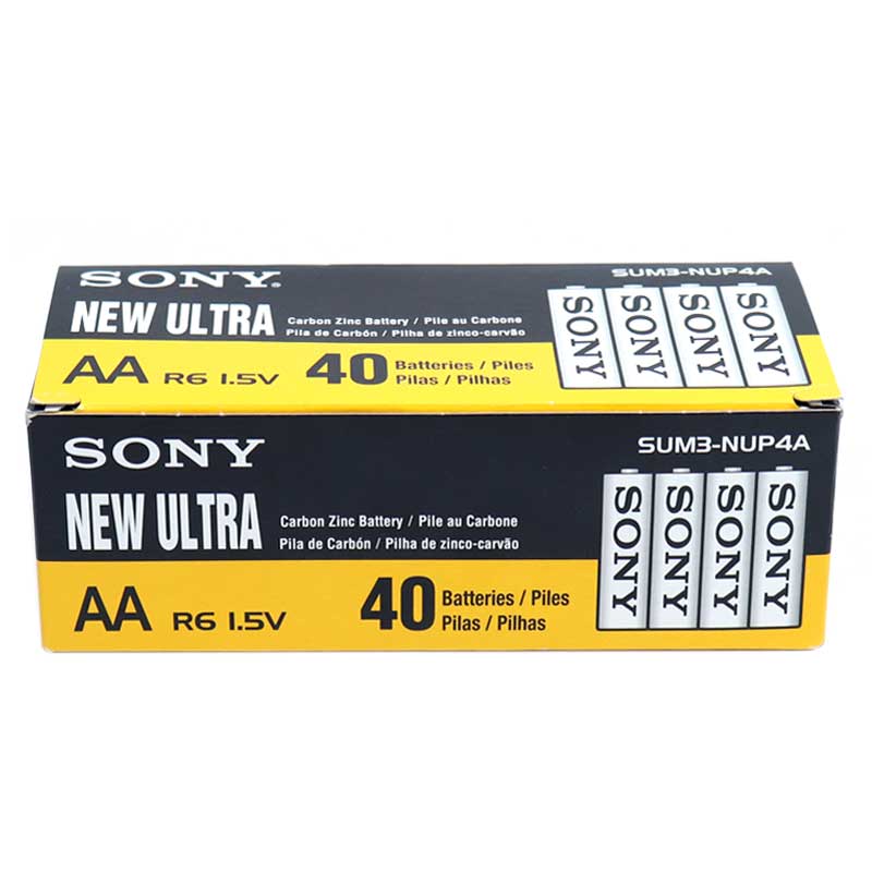 باتری قلمی Sony New Ultra R6 1.5V AA شرینک بسته 40 عددی