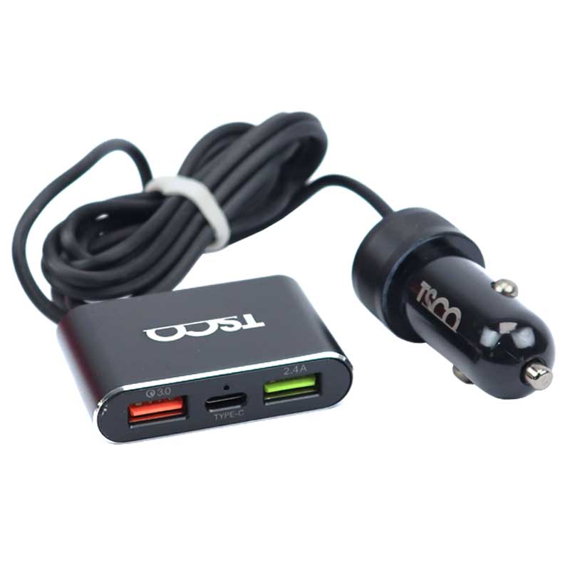 شارژر فندکی فست شارژ TSCO TCG-33 3+1 Ports QC3 7.2A