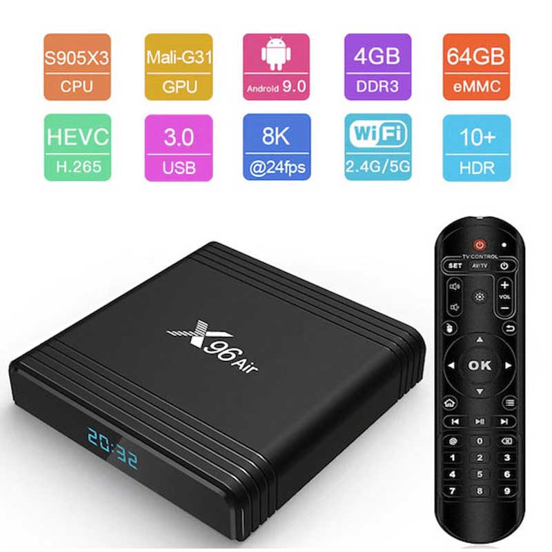 اندروید باکس X96 Air 16GB + ریموت کنترل