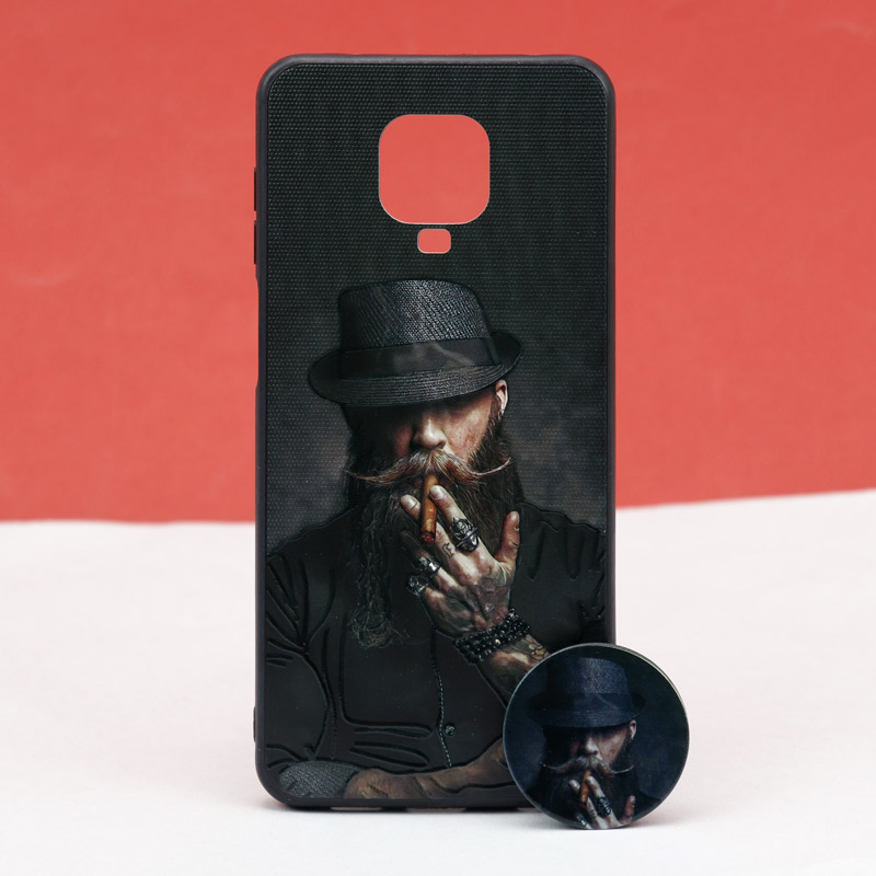 قاب طرحدار + پاپ سوکت Xiaomi Redmi Note 9 Pro کد9 سری B