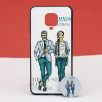 قاب طرحدار + پاپ سوکت Xiaomi Redmi Note 9 Pro کد6 سری B