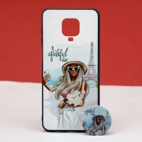 قاب طرحدار + پاپ سوکت Xiaomi Redmi Note 9 Pro کد4 سری B