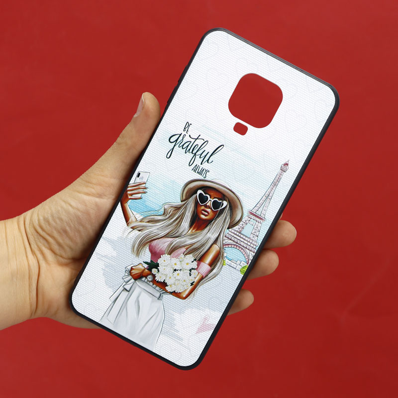 قاب طرحدار + پاپ سوکت Xiaomi Redmi Note 9 Pro کد4 سری B