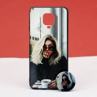 قاب طرحدار + پاپ سوکت Xiaomi Redmi Note 9 Pro کد3 سری B