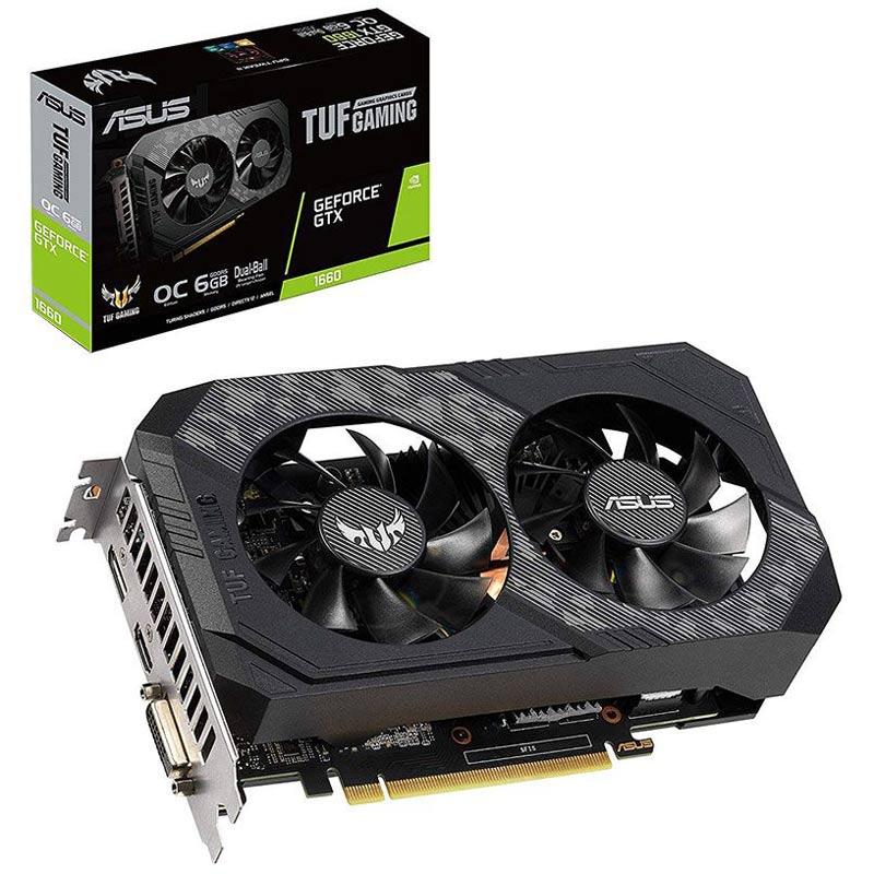 کارت گرافیک ASUS TUF GeForce GTX1660 O6G GDDR5 192Bit