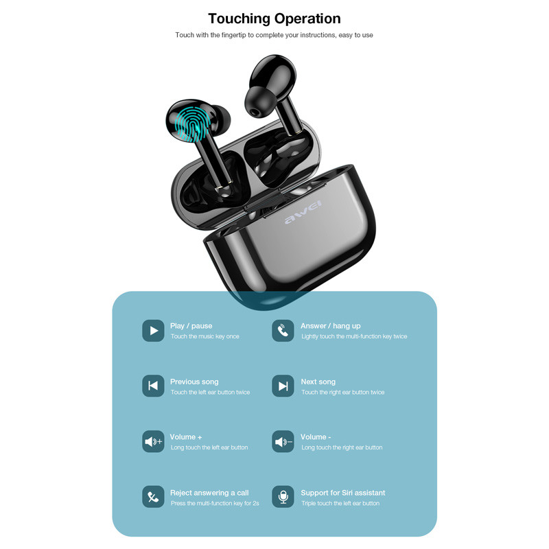 هندزفری بلوتوث دو تایی Awei Earbuds T29