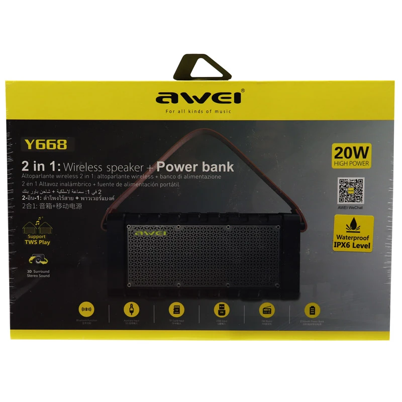 اسپیکر بلوتوثی رم و فلش خور Awei Y668