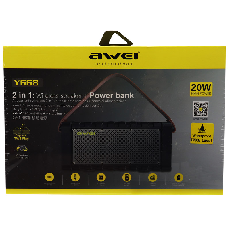 اسپیکر بلوتوثی رم و فلش خور Awei Y668