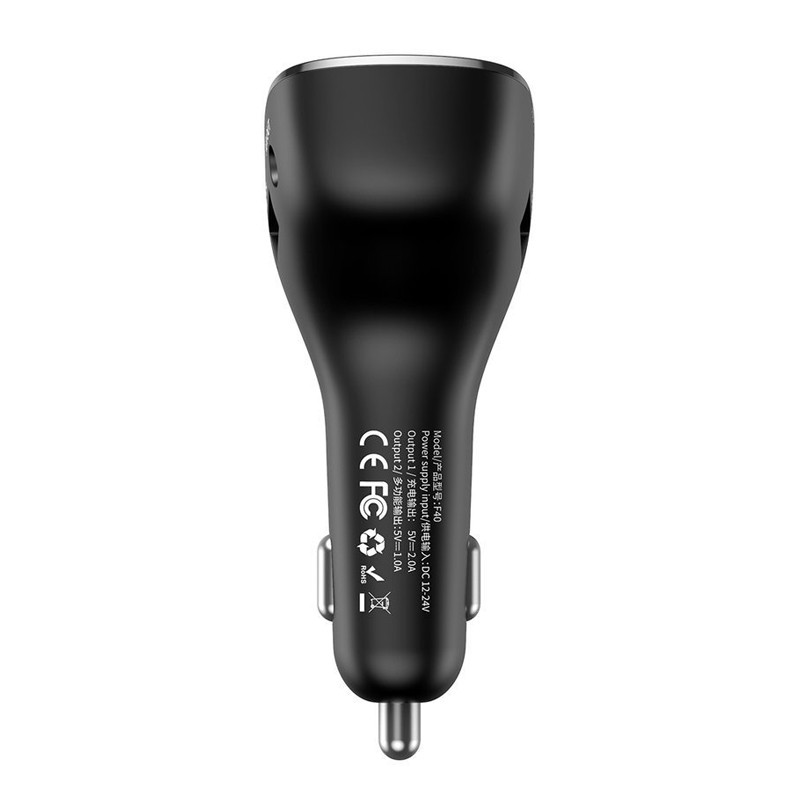 FM Player بلوتوثی + شارژر فندکی Baseus Streamer F40 CCF40