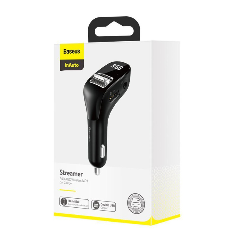 FM Player بلوتوثی + شارژر فندکی Baseus Streamer F40 CCF40