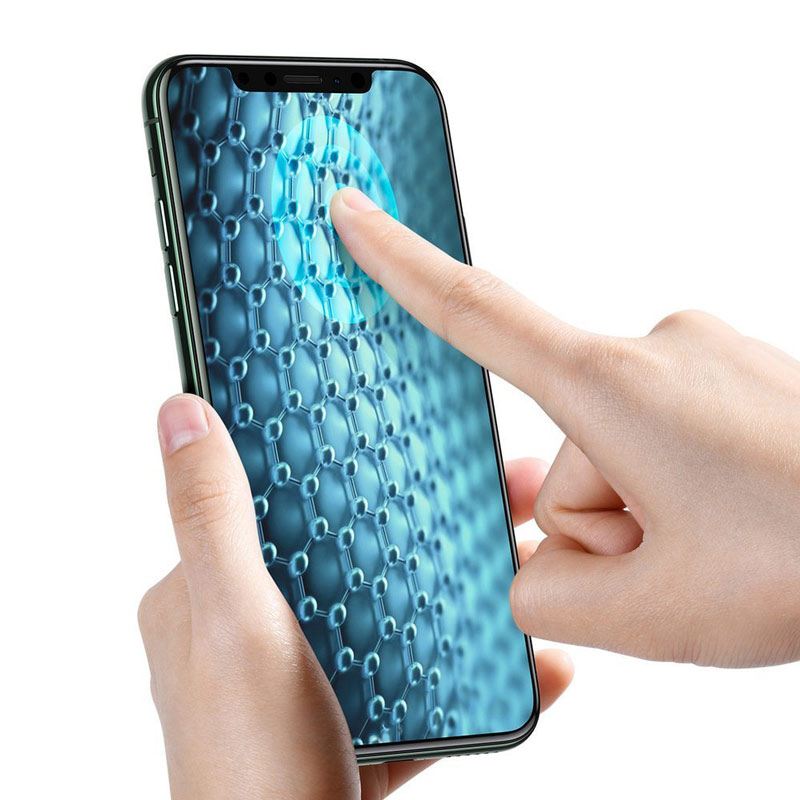 گلس فول چسب Baseus HC01 آیفون iPhone X مشکی