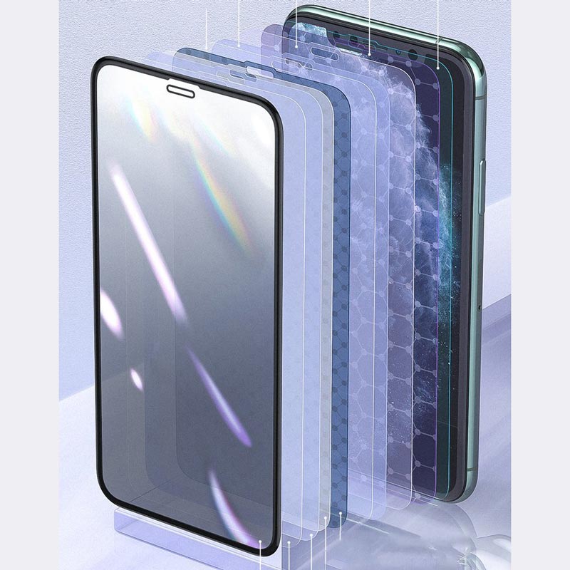 گلس فول چسب Baseus HC01 آیفون iPhone X مشکی