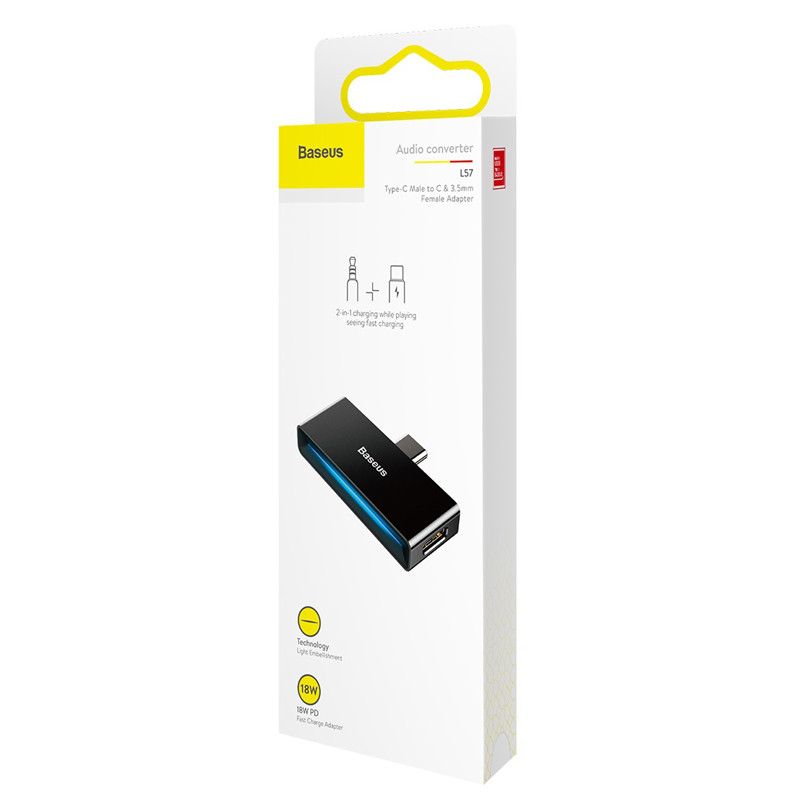تبدیل Baseus CATL57 Type-C to AUX / Type-C PD 18W