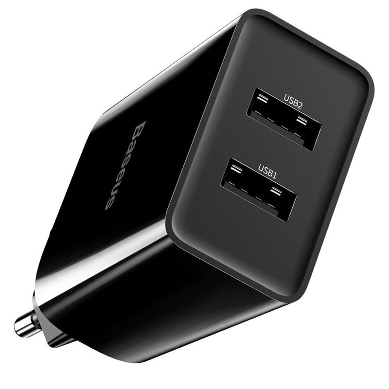 شارژر دیواری Baseus Speed Mini Dual U TZCCFS-R + کابل آیفونی