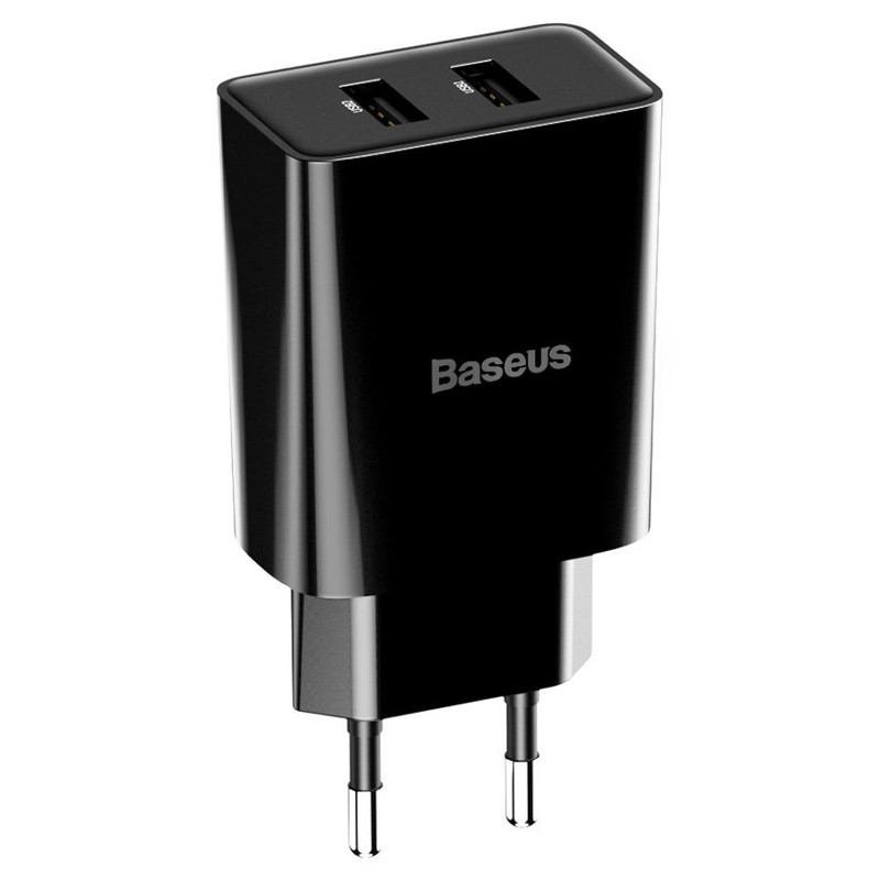 شارژر دیواری Baseus Speed Mini Dual U TZCCFS-R + کابل آیفونی