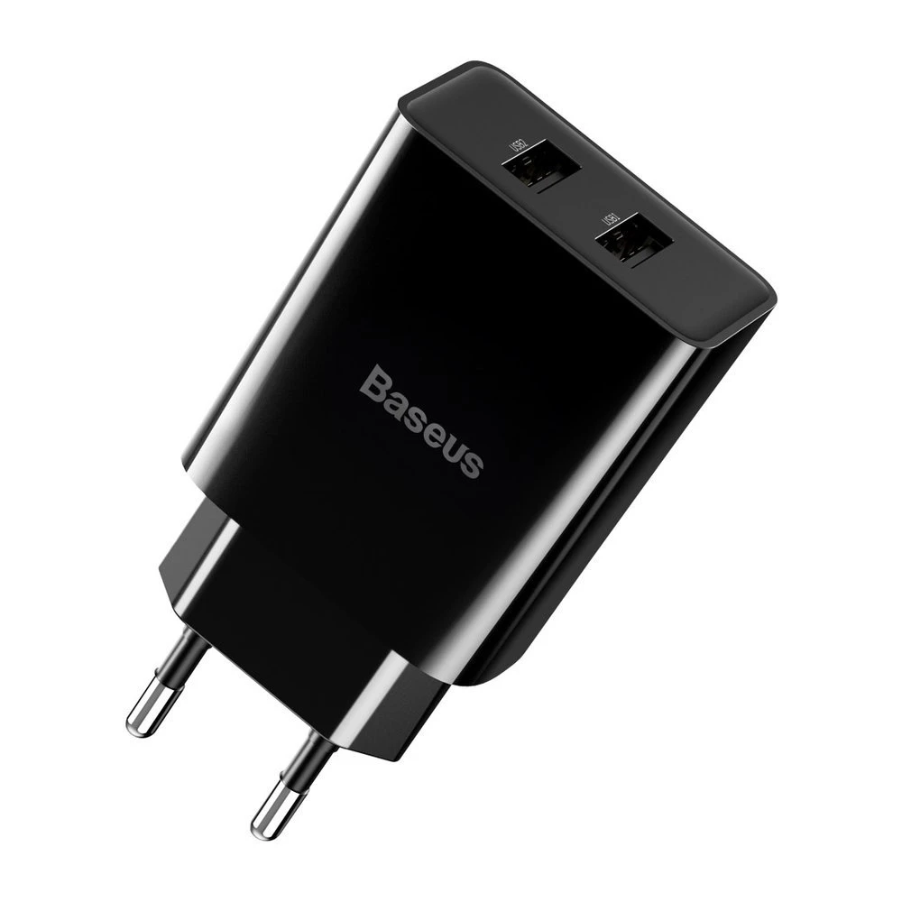 شارژر دیواری Baseus Speed Mini Dual U TZCCFS-R + کابل آیفونی