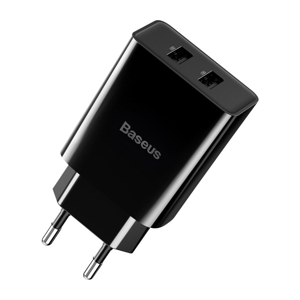 شارژر دیواری Baseus Speed Mini Dual U TZCCFS-R + کابل آیفونی