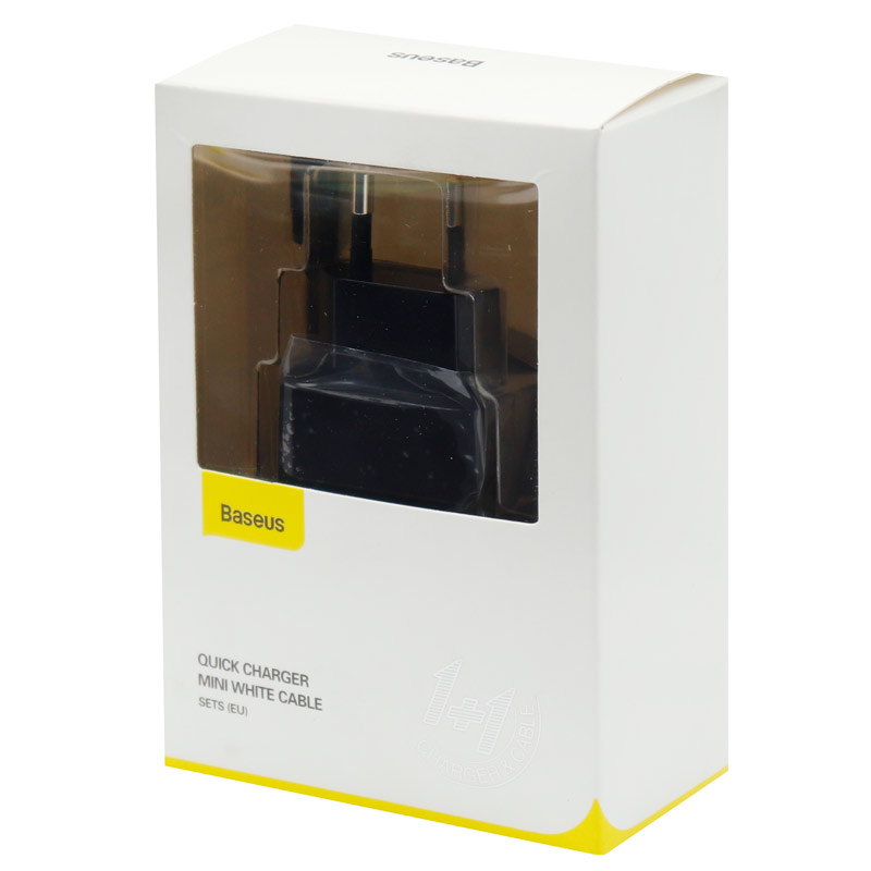 شارژر دیواری فست شارژ Baseus TZCCFS-F01 QC3 + کابل آیفون