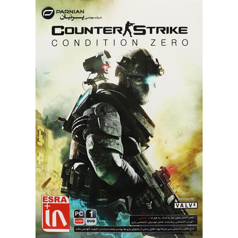 بازی Counter-Strike Condition Zero Adrenaline 1DVD پرنیان مناسب برای PC
