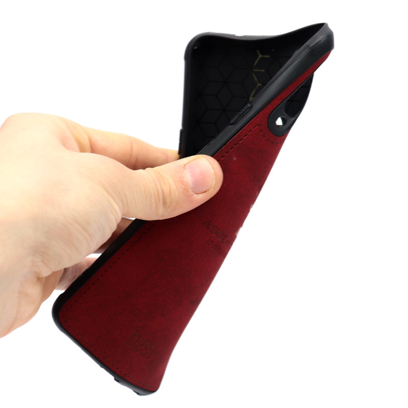 قاب چرمی طرح گوزن Samsung A20s زرشکی