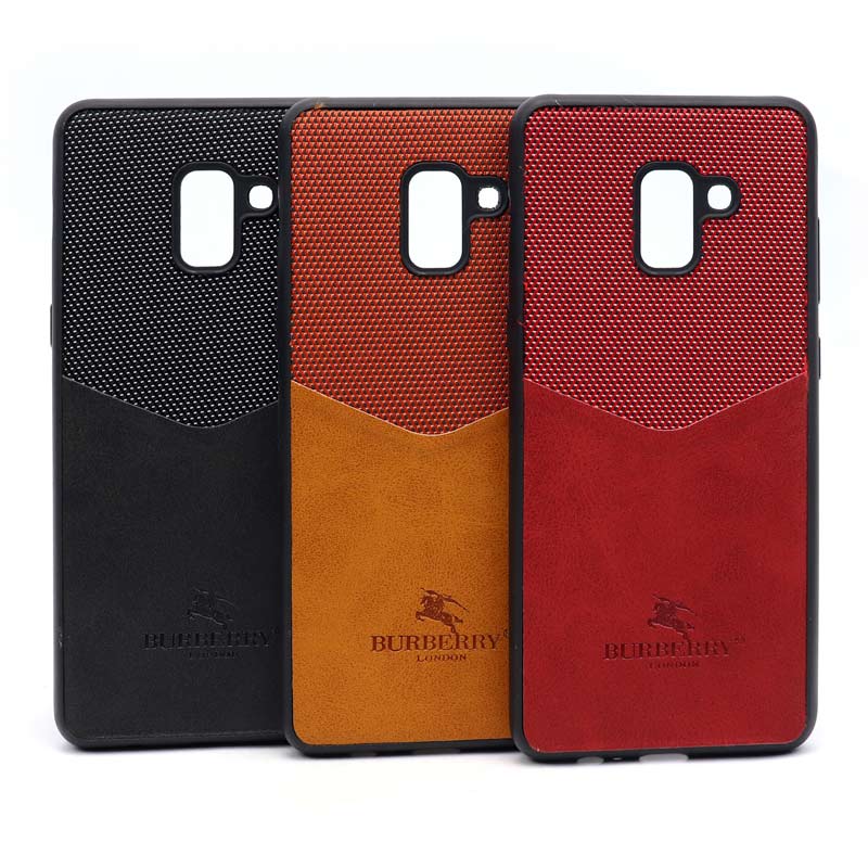 قاب چرمیBURBERRY سامسونگ A8 Plus