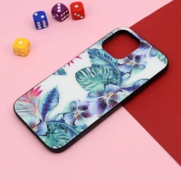 قاب پشت گلسی طرح گل iPhone 12 Pro Max