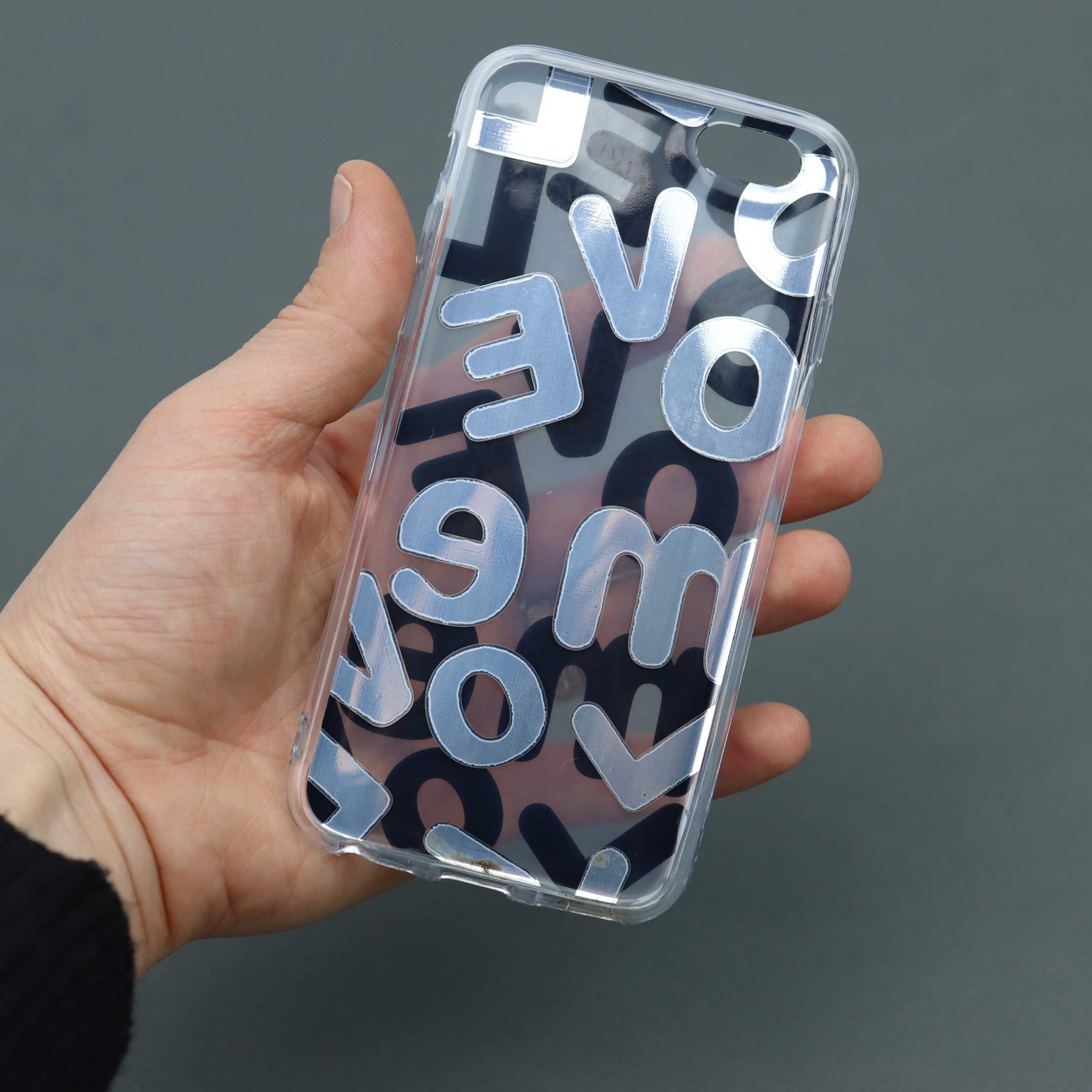 قاب IMD هولوگرامی طرح لاو iPhone 6/6s
