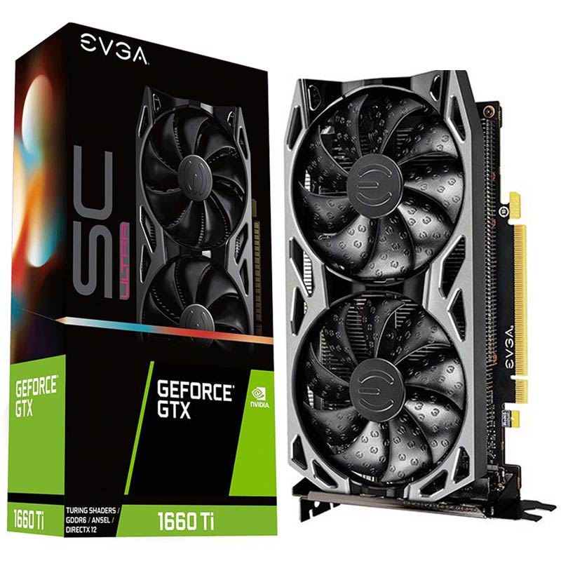 کارت گرافیک EVGA Ultra GeForce GTX1660TI SC O6G GDDR6 192Bit