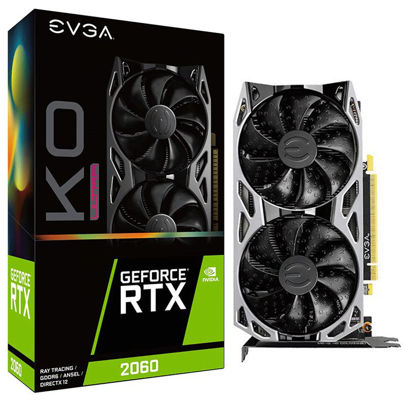 کارت گرافیک EVGA Ultra GeForce RTX2060 KO O6G GDDR6 192Bit