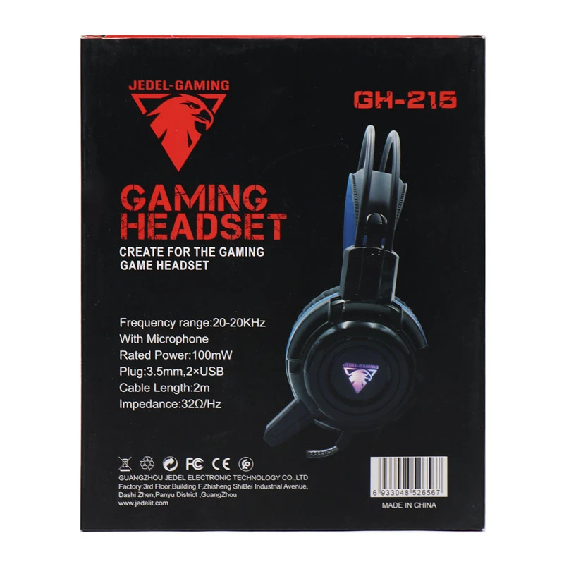 هدفون گیمینگ سیم دار Jedel GH-215
