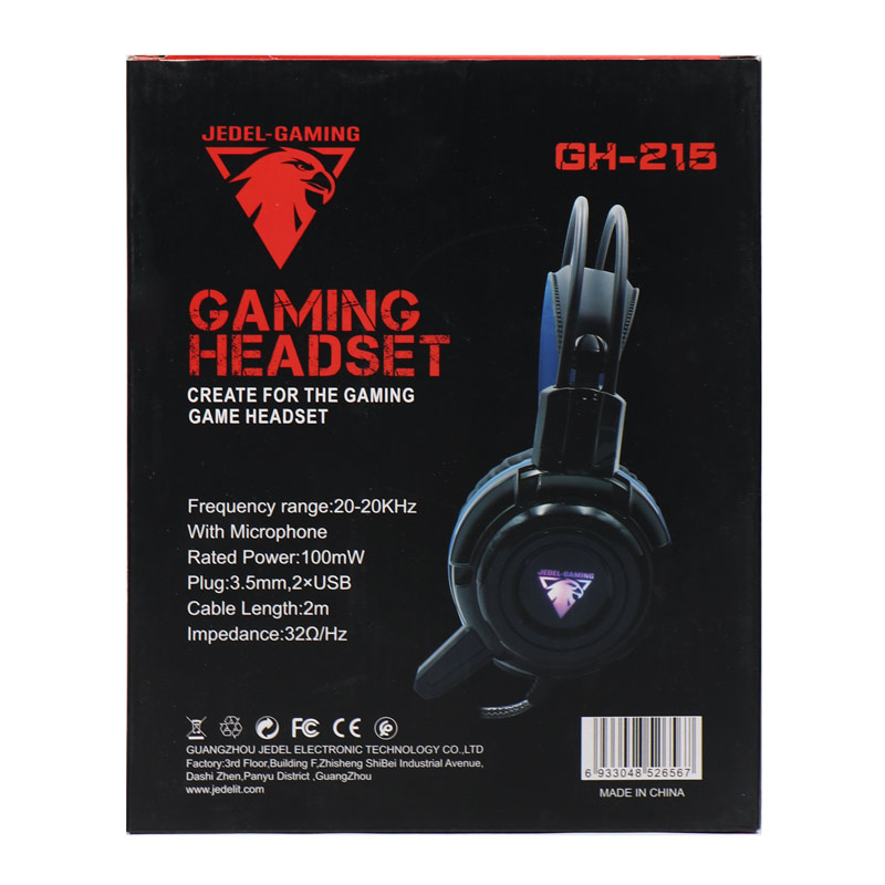 هدفون گیمینگ سیم دار Jedel GH-215